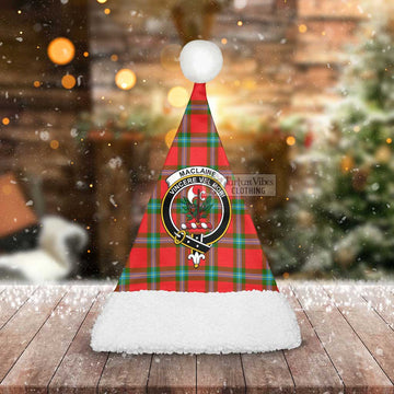 MacLaine (McLaine) Tartan Christmas Santa Hats with Family Crest