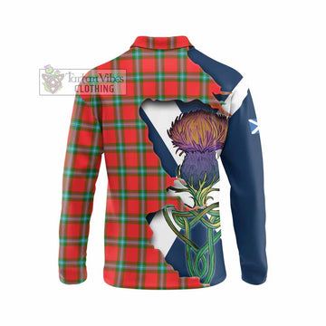 MacLaine (McLaine) Tartan Family Crest Long Sleeve Polo Shirt Scottish Thistle Celtic Inspired - Tartan Vibes Clothing