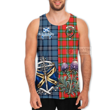 MacLaine (McLaine) Tartan Men's Tank Top Happy St. Andrew's Day Half Tartan Style