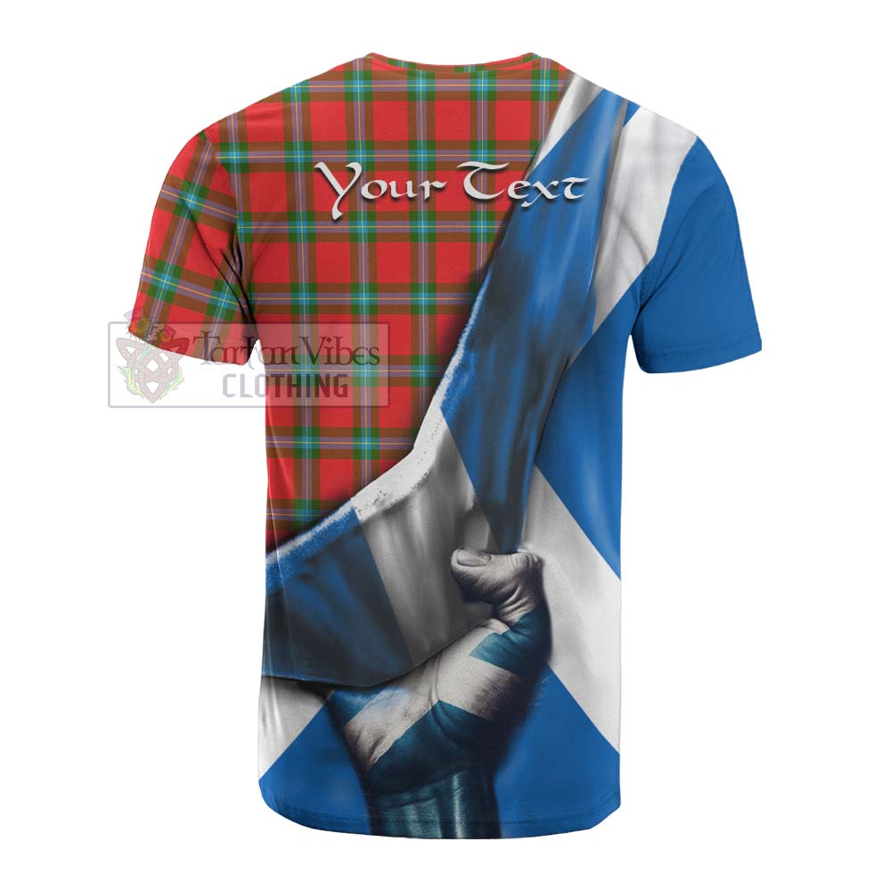 Tartan Vibes Clothing MacLaine (McLaine) Tartan Cotton T-shirt with Family Crest Scotland Patriotic Style