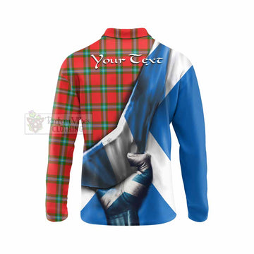 MacLaine (McLaine) Tartan Long Sleeve Polo Shirt with Family Crest Scotland Patriotic Style