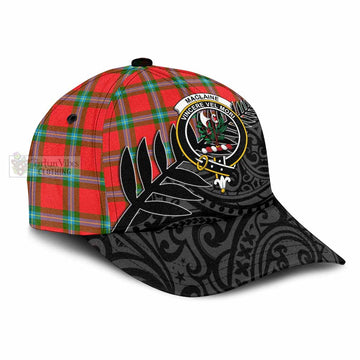 MacLaine (McLaine) Crest Tartan Classic Cap with New Zealand Silver Fern Half Style