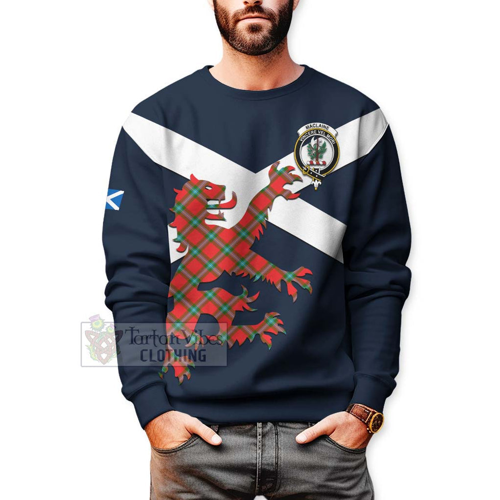 Tartan Vibes Clothing MacLaine (McLaine) Tartan Lion Rampant Sweatshirt – Proudly Display Your Heritage with Alba Gu Brath and Clan Name