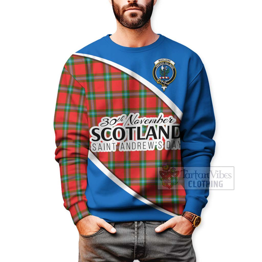 Tartan Vibes Clothing MacLaine (McLaine) Family Crest Tartan Sweatshirt Celebrate Saint Andrew's Day in Style