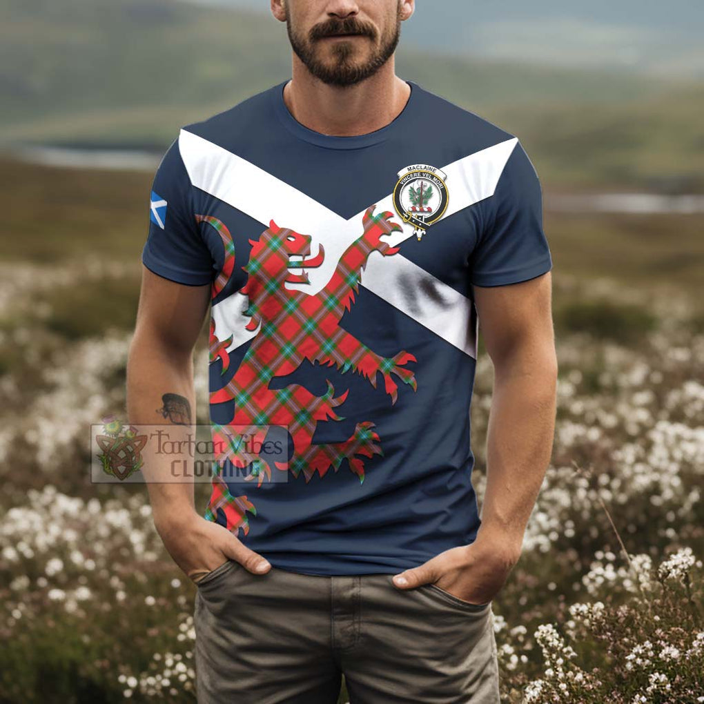 Tartan Vibes Clothing MacLaine (McLaine) Tartan Lion Rampant T-Shirt – Proudly Display Your Heritage with Alba Gu Brath and Clan Name