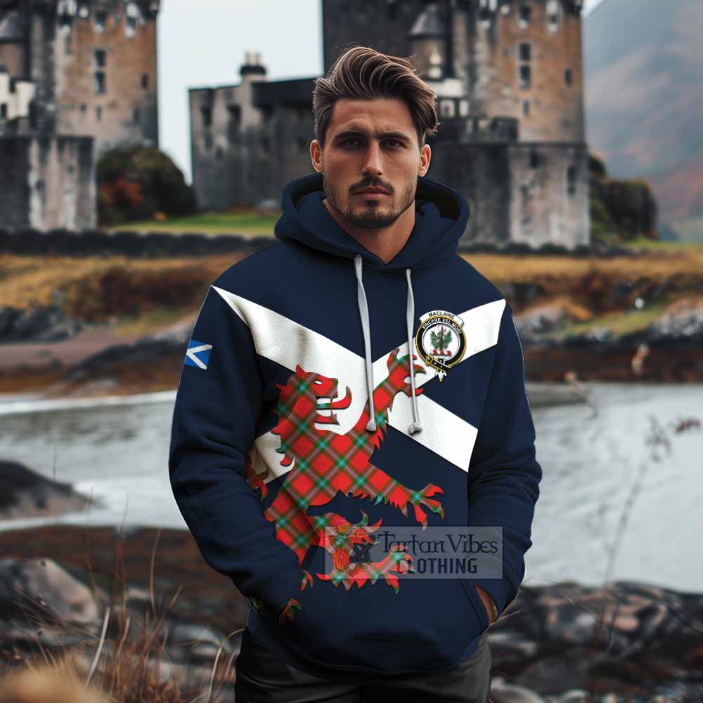 Tartan Vibes Clothing MacLaine (McLaine) Tartan Lion Rampant Cotton Hoodie Proudly Display Your Heritage with Alba Gu Brath and Clan Name