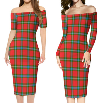 MacLaine (McLaine) Tartan Off Shoulder Lady Dress