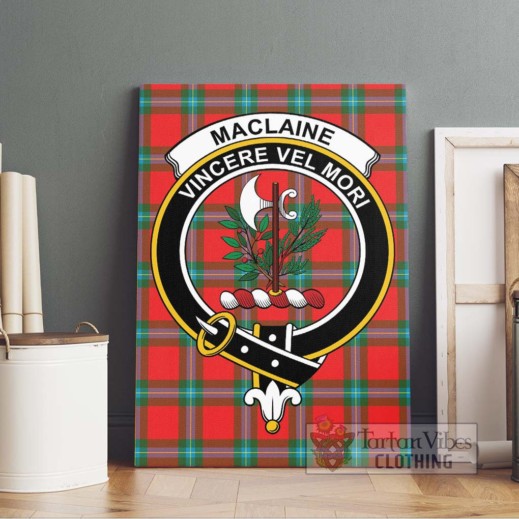 MacLaine (McLaine) Tartan Canvas Print Wall Art with Family Crest Without Frame - Tartan Vibes Clothing