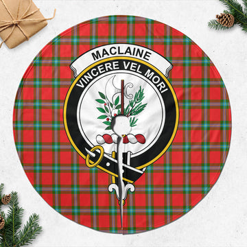 MacLaine (McLaine) Tartan Christmas Tree Skirt with Family Crest