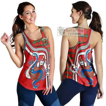 MacLaine (McLaine) Tartan Women's Racerback Tanks with Epic Bagpipe Style