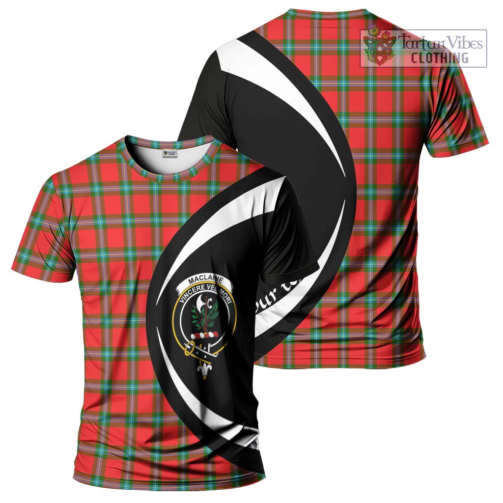 Tartan Vibes Clothing MacLaine of Loch Buie Tartan T-Shirt with Family Crest Circle Style