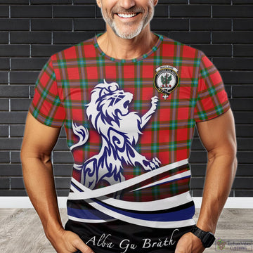 MacLaine (McLaine) Tartan T-Shirt with Alba Gu Brath Regal Lion Emblem