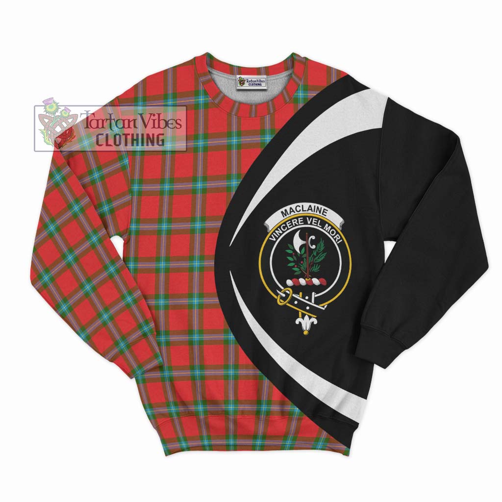 MacLaine (McLaine) Tartan Sweatshirt with Family Crest Circle Style Unisex - Tartan Vibes Clothing