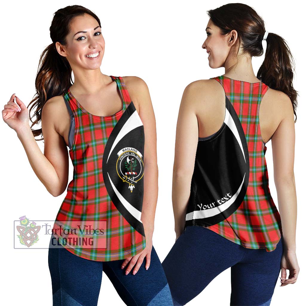 MacLaine (McLaine) Tartan Women's Racerback Tanks with Family Crest Circle Style 4XL - Tartan Vibes Clothing