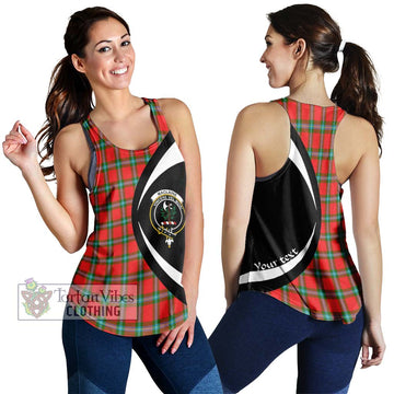 MacLaine (McLaine) Tartan Women's Racerback Tanks with Family Crest Circle Style