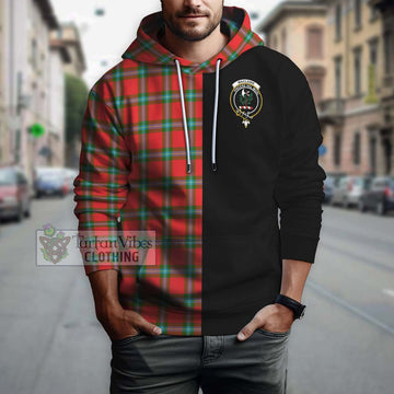 MacLaine (McLaine) Tartan Hoodie with Family Crest and Half Of Me Style