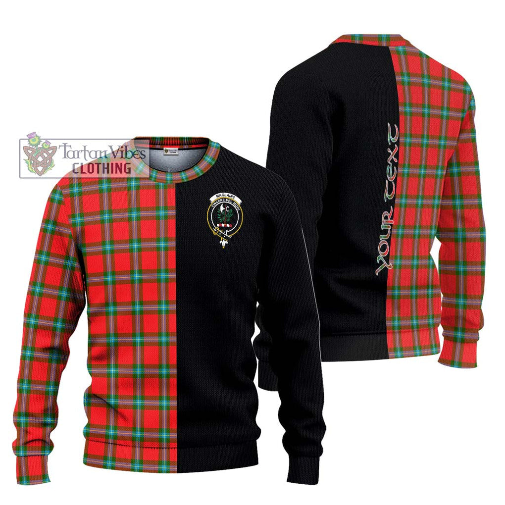 MacLaine (McLaine) Tartan Knitted Sweater with Family Crest and Half Of Me Style Unisex - Tartanvibesclothing Shop