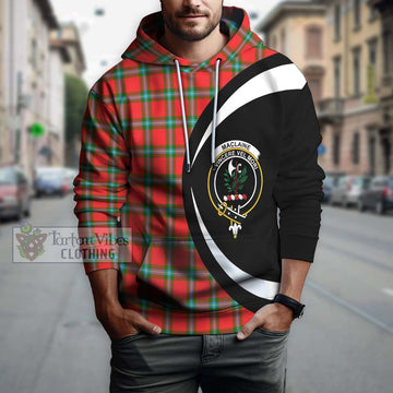 MacLaine (McLaine) Tartan Hoodie with Family Crest Circle Style