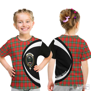 MacLaine (McLaine) Tartan Kid T-Shirt with Family Crest Circle Style