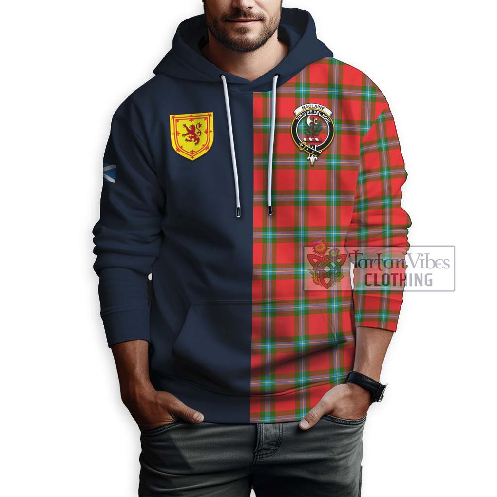 Tartan Vibes Clothing MacLaine of Loch Buie Tartan Hoodie with Scottish Lion Royal Arm Half Style