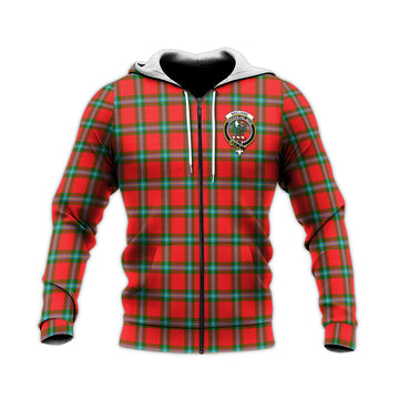 MacLaine (McLaine) Tartan Knitted Hoodie with Family Crest