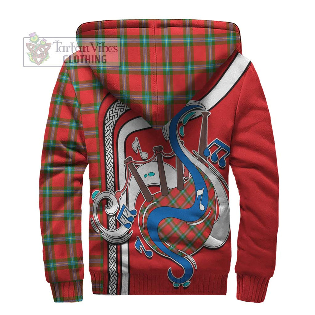 MacLaine (McLaine) Tartan Sherpa Hoodie with Epic Bagpipe Style - Tartanvibesclothing Shop