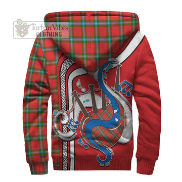 MacLaine (McLaine) Tartan Sherpa Hoodie with Epic Bagpipe Style