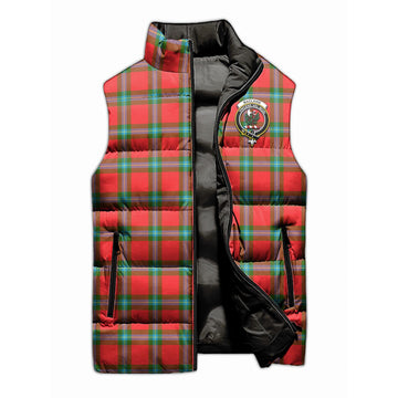 MacLaine (McLaine) Tartan Sleeveless Puffer Jacket with Family Crest