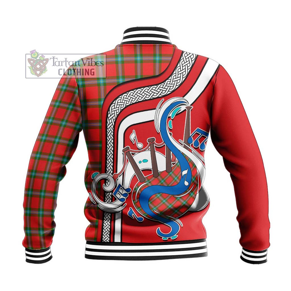 Tartan Vibes Clothing MacLaine of Loch Buie Tartan Baseball Jacket with Epic Bagpipe Style