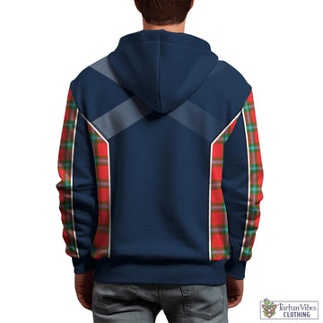 MacLaine of Loch Buie Tartan Hoodie with Family Crest and Scottish Thistle Vibes Sport Style