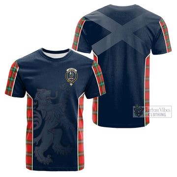 MacLaine (McLaine) Tartan Cotton T-shirt with Family Crest and Lion Rampant Vibes Sport Style