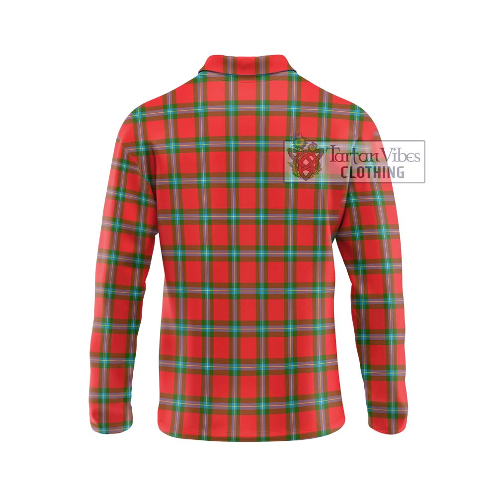 MacLaine (McLaine) Tartan Long Sleeve Polo Shirt with Family Crest DNA In Me Style - Tartanvibesclothing Shop