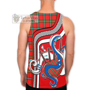 MacLaine (McLaine) Tartan Men's Tank Top with Epic Bagpipe Style