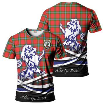 MacLaine (McLaine) Tartan T-Shirt with Alba Gu Brath Regal Lion Emblem