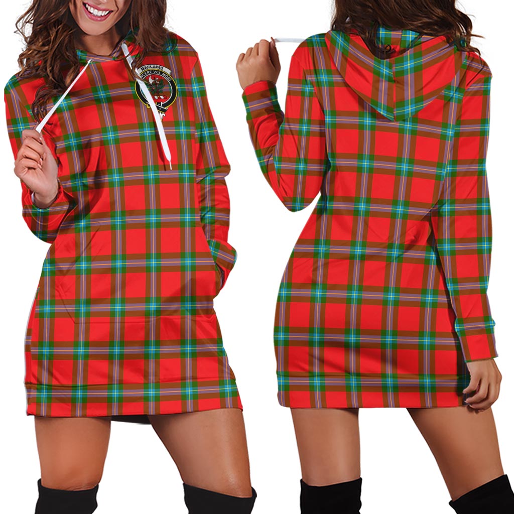 MacLaine (McLaine) Tartan Hoodie Dress with Family Crest - Tartan Vibes Clothing