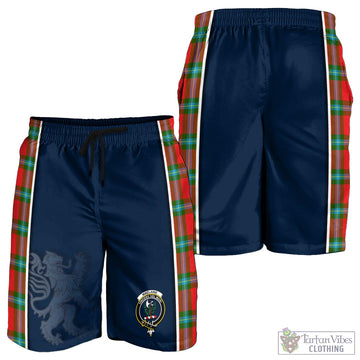 MacLaine (McLaine) Tartan Men's Shorts with Family Crest and Lion Rampant Vibes Sport Style