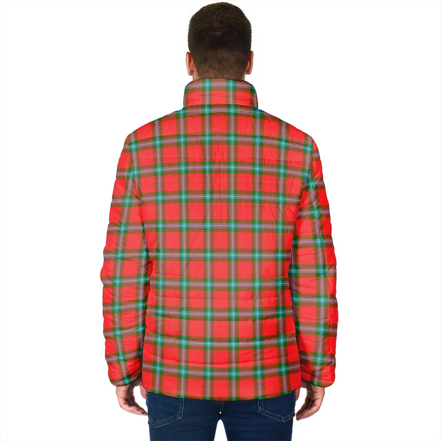 MacLaine (McLaine) Tartan Padded Jacket with Family Crest - Tartan Vibes Clothing