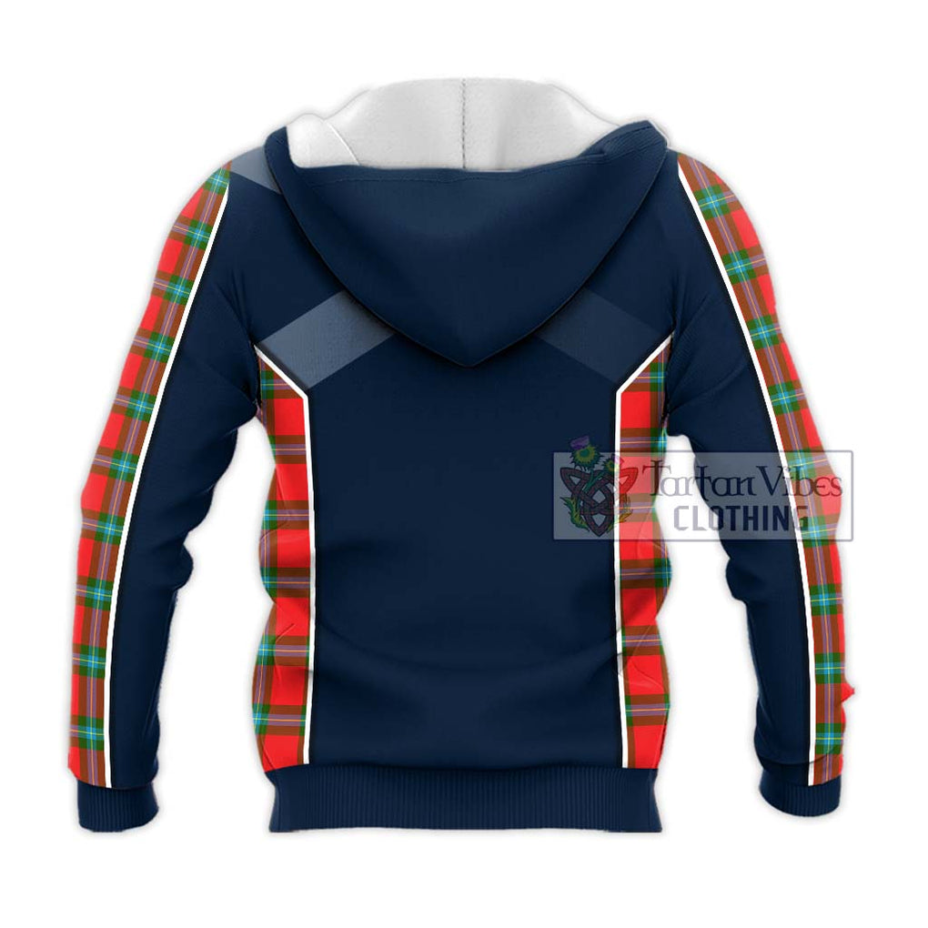 MacLaine (McLaine) Tartan Knitted Hoodie with Family Crest and Lion Rampant Vibes Sport Style - Tartan Vibes Clothing