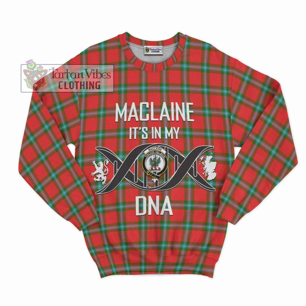 MacLaine (McLaine) Tartan Sweatshirt with Family Crest DNA In Me Style - Tartanvibesclothing Shop