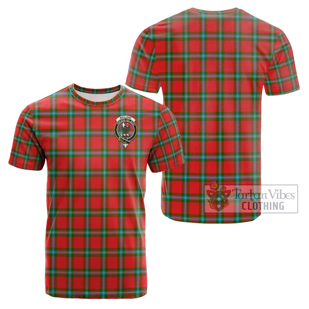 MacLaine (McLaine) Tartan Cotton T-Shirt with Family Crest Kid's Shirt - Tartanvibesclothing Shop