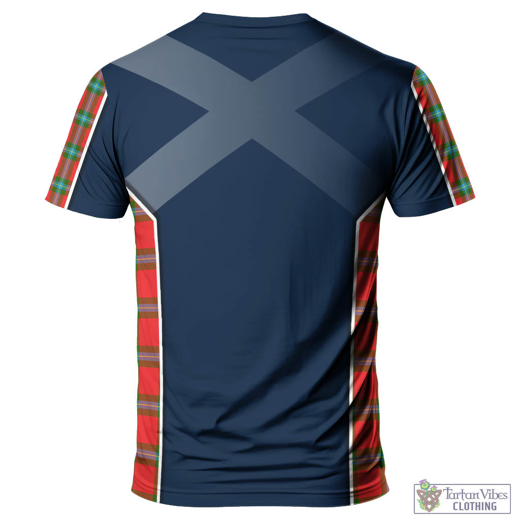 Tartan Vibes Clothing MacLaine of Loch Buie Tartan T-Shirt with Family Crest and Scottish Thistle Vibes Sport Style