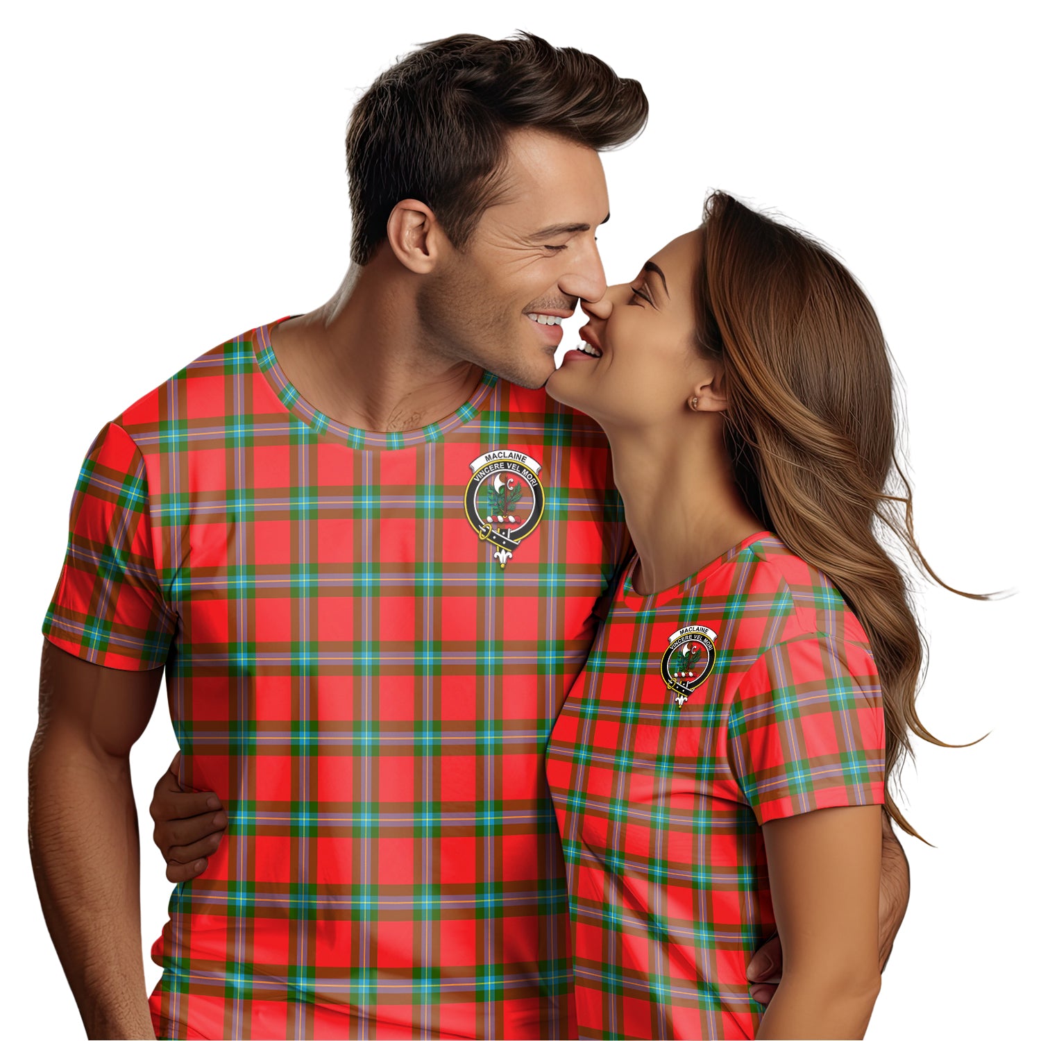 MacLaine (McLaine) Tartan T-Shirt with Family Crest - Tartan Vibes Clothing