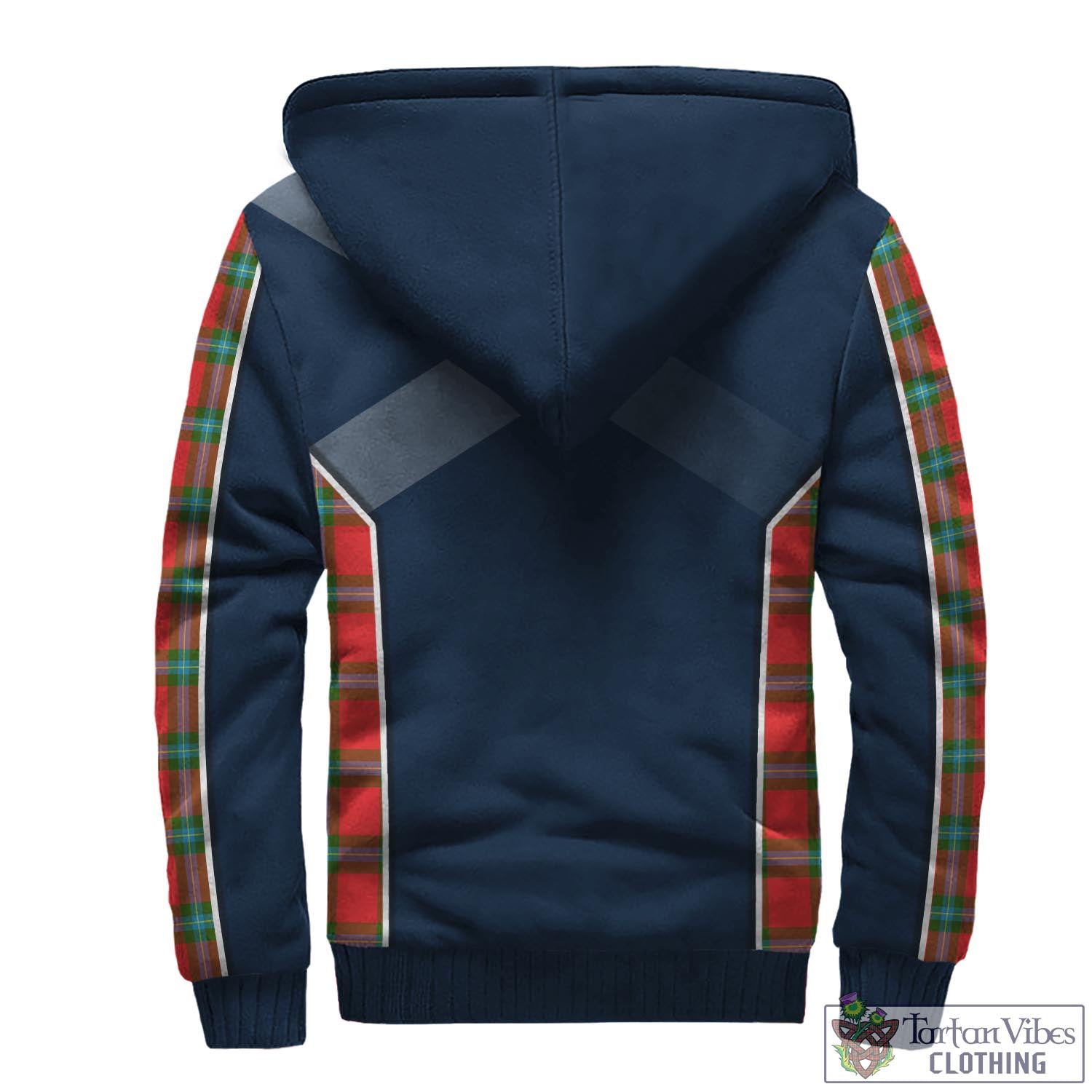 Tartan Vibes Clothing MacLaine of Loch Buie Tartan Sherpa Hoodie with Family Crest and Scottish Thistle Vibes Sport Style