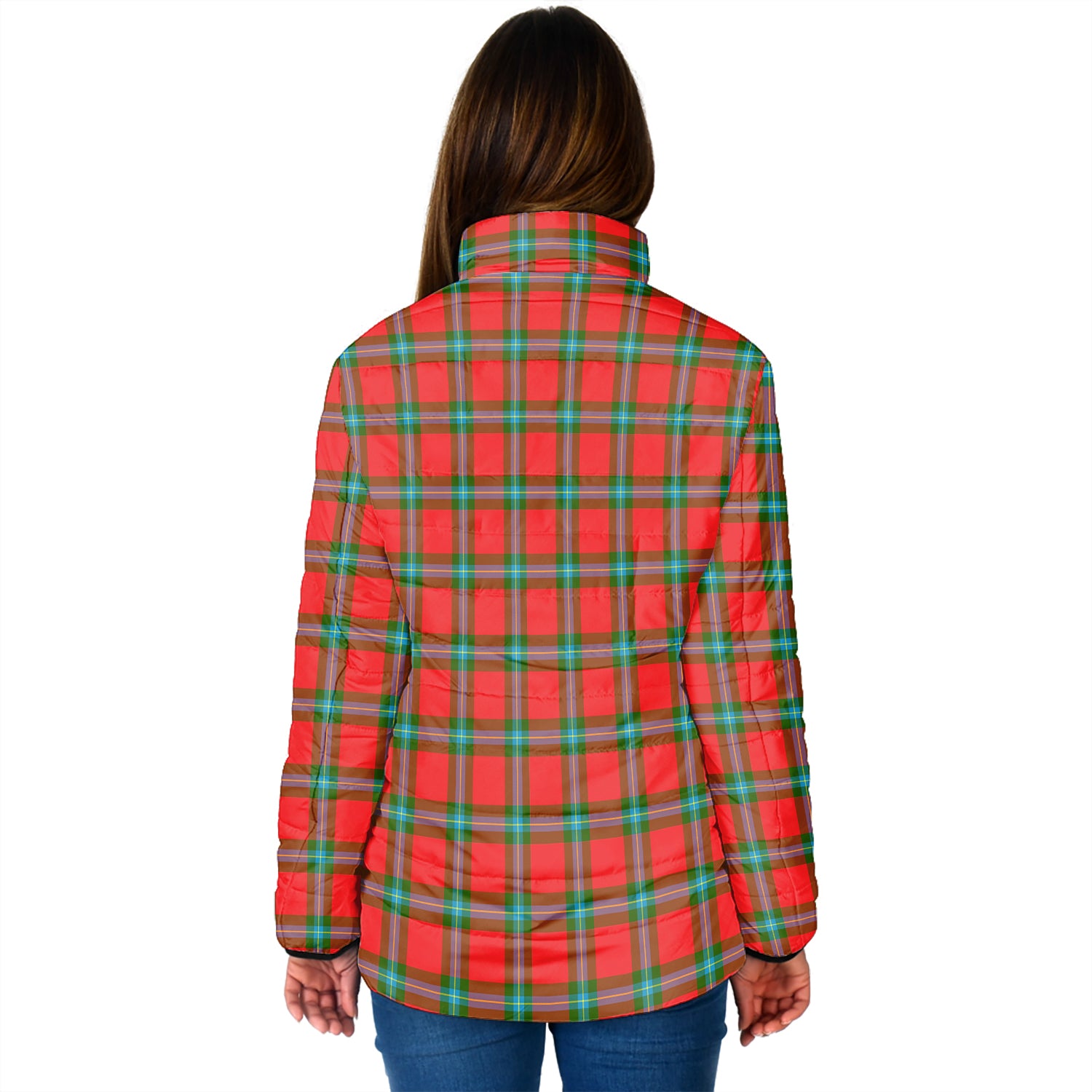 MacLaine (McLaine) Tartan Padded Jacket with Family Crest - Tartan Vibes Clothing