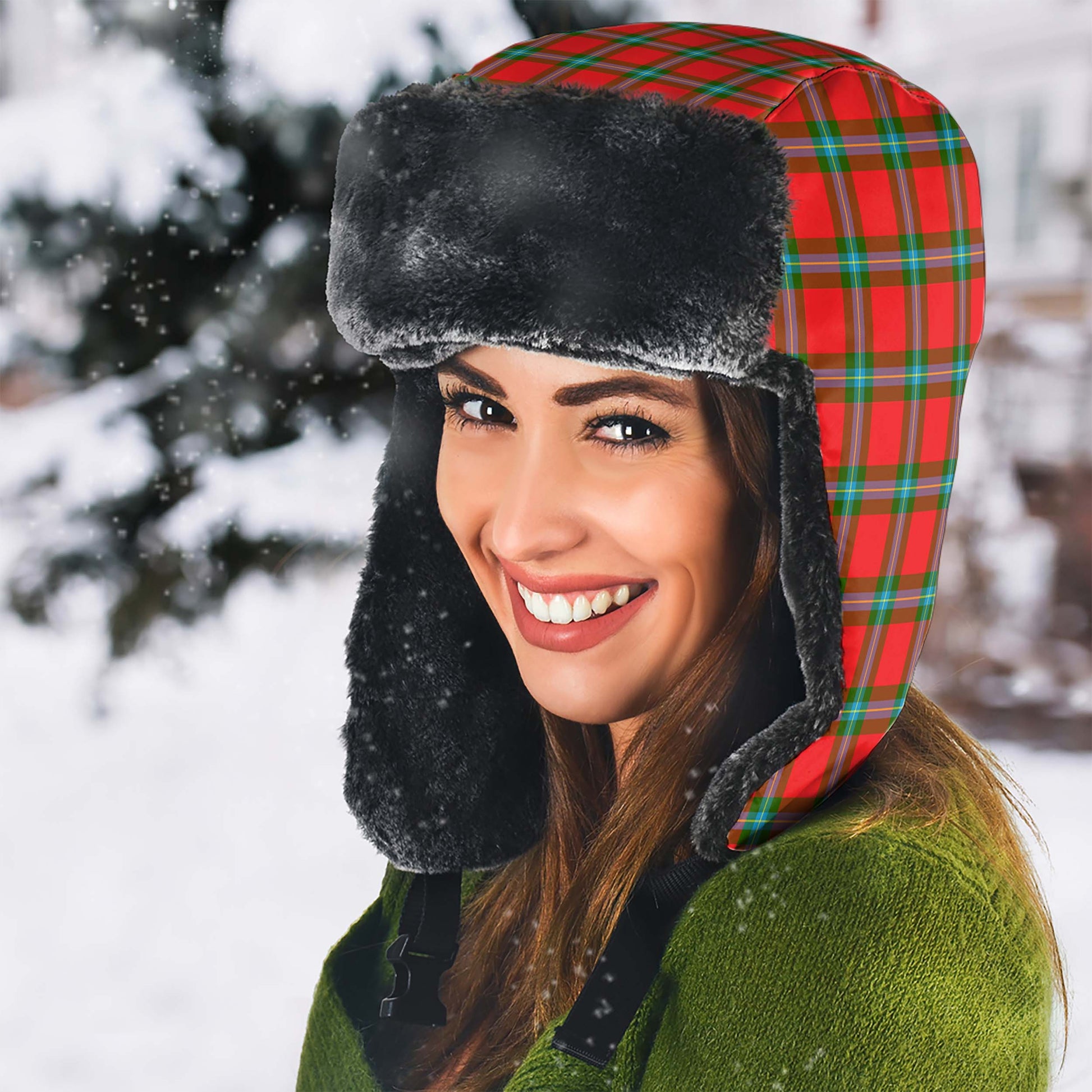 MacLaine of Loch Buie Tartan Winter Trapper Hat - Tartanvibesclothing