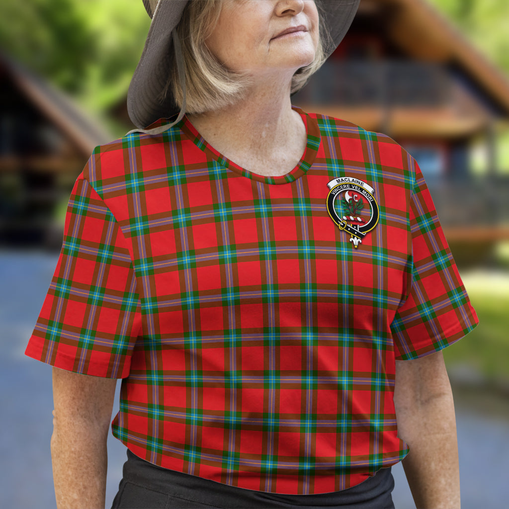 MacLaine (McLaine) Tartan T-Shirt with Family Crest - Tartan Vibes Clothing