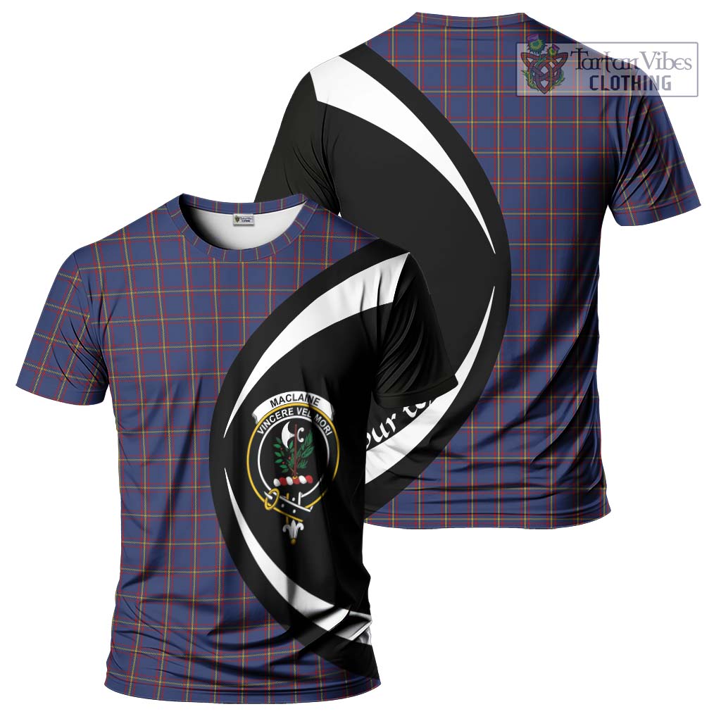 Tartan Vibes Clothing MacLaine of Lochbuie Tartan T-Shirt with Family Crest Circle Style