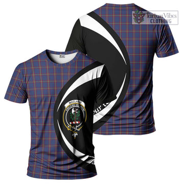 MacLaine of Lochbuie Tartan T-Shirt with Family Crest Circle Style