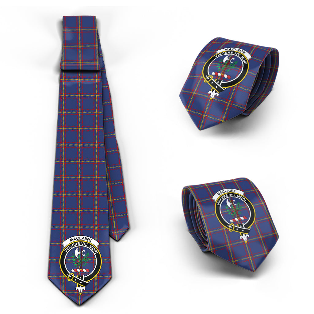 MacLaine of Lochbuie Tartan Classic Necktie with Family Crest Necktie One Size - Tartan Vibes Clothing