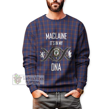 MacLaine of Lochbuie Tartan Sweatshirt with Family Crest DNA In Me Style